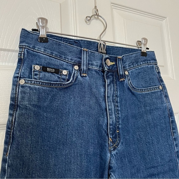 Hugo Boss Regular Fit Straight Leg Stretch Denim Jeans Medium Blue Wash - US  29 - Picture 5 of 16